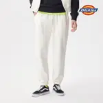 【DICKIES】男款米白色純棉水洗效果同色系LOGO標誌縮口褲｜DK011591C48