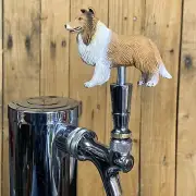 Collie Dog Mini Beer Keg Tap Handle Texas A&M Lassie AKC Mini Kegerator