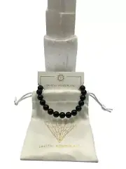 1PC Tourmaline Bracelet Beads Black Tourmaline Bracelet EMF PROTECTION Crystal