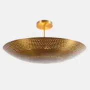 Dome Shade Perforated Tynell Style Inspired Ceiling Pendant Light Fixture