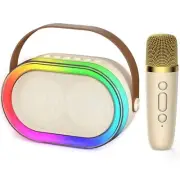 HWWR Karaoke Machine for Adults and Kids, Mini Portable Bluetooth Karaoke Spe
