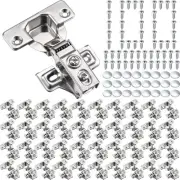 100 Pack Soft Closing Cabinet Hinges for Kitchen 1/2 Inch Partial Overlay Kit...