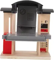 Sturdy Wooden Train Tracks Building Block Track Connector Toddler Train Playset for Kids
