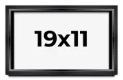 19x11 Shadow Box Frame Black | 1.25 inches Deep Real Wood Contemporary Shadowbox