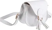 [Minkissy] Tassel Satchel Mini Tassels Cross Body Bag Cross Body Bag Handbags for for Tassel Pouch Cute Bags Girl Bag Cute Handbag White