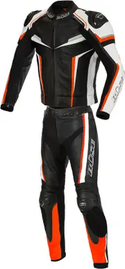 Büse Mille, leather suit 2pcs. , color: Black/White/Orange , size: 54