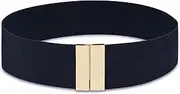 [BAOKELAN] Wide Elastic Waist Belts for Women Vintage Stretch Belts for Dresses