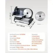 Electric For Meat Slicer 180W 190mm Deli Food Cutter for Cheese Bread and Meats