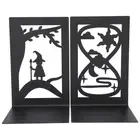2pcs Metal Bookend Desktop Bookshelf Storage Book Documents Divider Supply New