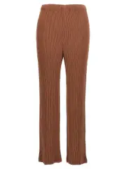 [Issey Miyake] Issey Miyake-Hatching Pleats Pantaloni Marrone-Donna 2