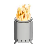 Outdoor Mini Tabletop Fire Pit Portable Low Smoke Stove with Stand for Camping