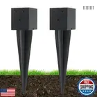 2 Pcs 4 "x 4 "Fence Post Anchors Ground Spike (Actual 3.6 ” X 3.6”)，Heavy Dut