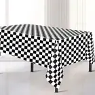 Plastic Checkered DisposableTablecloth Table Decorative Cloth Birthday Party