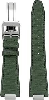 [inldye] Fit for IWC Engineer IW328903 IW328901 Modified Nylon Leather Bottom Watchband Stainless steel End link Watch Strap