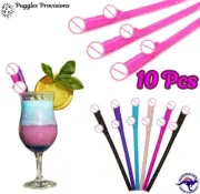 Penis Straws Bride Shower Sexy Hen Night Willy Drinking Penis Novelty Nude Straw