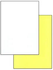 A4 Laser Carbonless Paper Duplicate. 500 Sets White/Yellow