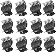 12pcs Roller Clips for Hair Curler Claw Clip Replacement Hair Section Styling,Jumbo Hair Rollers holding Women Girls Hair Section Styling，Black.