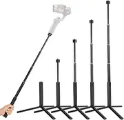 29inch Extension Selfie Tripod Mount Kit for DJI Moza ZHIYUN Smartphone Gimbal Stabilizer for iPhone 15 14 13 12 Pro Max, Extendable Selfie Stick Foldable Pole Photography Setup