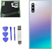 Rear Cover Housing Door Replacement for Samsung Galaxy Note 10+ Plus SM-N976 N975U/W Back Glass Replacement Cover Camera Lens + Tape Parts+Repair Manual DIY Tools