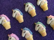 12pc. Pastel Unicorn Ice Cream resin Cabochon,So Kawaii! Slime Charm,Bow center