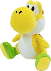 Sanyei Boeki Super Mario All Star Collection Kiiro Yoshi (S), W 5.3 x D 6.1 x H 7.9 inches (13.5 x 15.5 x 20 cm), Plush Toy AC45