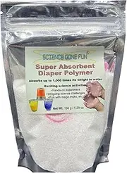 Science Gone Fun Sodium Polyacrylate Superabsorbent Diaper Polymer, 150 Grams, Science Kit, Ages 13+