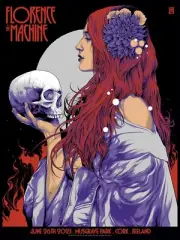 Florence and the Machine Cork IRE Screen Print Poster Art Ken Taylor Ltd Ed 275