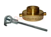 FIRE HYDRANT ADAPTER COMBO 2-1/2" NST(F) x 1-1/2" NST (M) w/ HD Hydrant Wrench