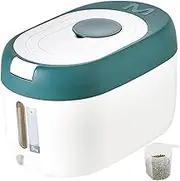 Rice Storage Container Rice Bucket 5kg Sealed Rice Dispenser with Measuring Cup, Bpa-Free Cereal Storage Containers for Soybean Corn Kitchen Organization