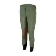 Avery Natural Rise Front Zip Breech - Willow Green - Girls