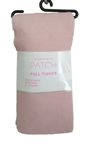 BNWT Pumpkin Patch Brand Girls 8 to 10 Years Full Pink Footed Style Tights