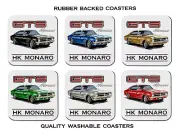 68 HOLDEN HK GTS MONARO SET OF 6 RUBBER DRINK COASTERS