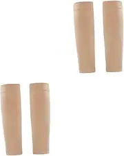 [Healeved] Compression Socks Leg Sleeves Leg Warmers for Men Knee Sleeves for Men Calf Sleeve Skin-friendly Calf Socks Running Pressure Socks Calf Socks Men Beige Nylon