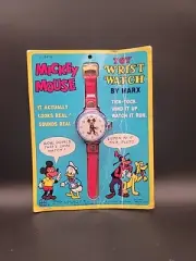 Rare!! 1970's Mickey Mouse Toy Wrist Watch by Marx Sealed in original packaging!