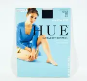 Hue Ultrasoft Control Top Sleek Control Silky Leg NAVY Pantyhose Sz2 Style5974
