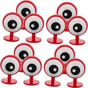 6 Pairs Eye Patch Stickers Motorcycle Ornament Ski Accessories Eyes Decals Embellishment Motorbike Gear Decal Funny Eye Decal Red Plastic