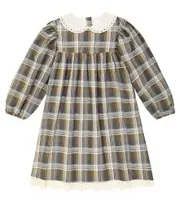 [C'era Una Volta] C'era Una Volta Frankie checked cotton dress Y 4 grey