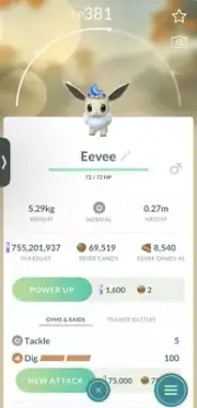 ✨ Shiny Moon Crown Eevee ✨ Pokemon Go Registered Only ✅