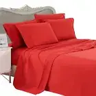 1200 Thread Count 100% Egyptian Cotton Bed Sheet Set 1200 TC QUEEN Red Solid