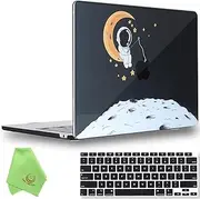 UESWILL Compatible with 2023 2024 20205 MacBook Air 15 inch M2 M3 M4 Case Model A2941 A3114 A3241, Pattern Design Hard Shell Case + Keyboard Cover + Microfiber Cloth, Astronaut B