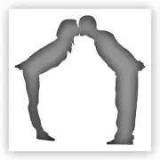 Couple Kissing #1 Love Stencil - Choose a Size - Laser-Cut Reusable Plastic