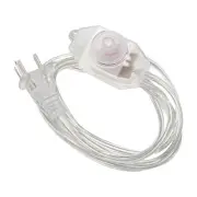 Rotary Cord Switch Power Cord Lamp Dimmer Latching Type AC 250V / 5.9ft / Clear