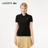 在飛比找momo購物網優惠-【LACOSTE】女裝-L.12.D 修身羅紋棉質短袖Pol