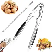 FISH DRAGATE Nutcracker, 4-1 Nutcracker, Walnuts, Stainless Steel, Nut Cracker with Walnut Needles, 3 Cut-Outs, Walnut Cracker for Hazelnuts, Pecans, Crab