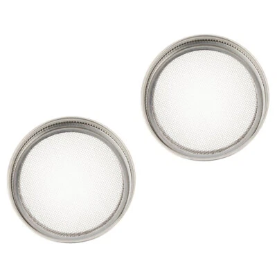 2 Pcs Stainless Steel Sprout Cover Sprouting and Pouring Lid Jar Lids
