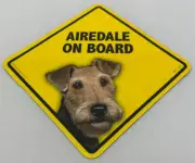 Airedale On Board Magnet Laminated Car Pet Magnet NEW 6x6