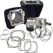 S&S 1250cc Conversion Kit Wrinkle Black Compression 11.2:1 #910-0446
