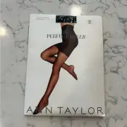 NWT Ann Taylor High Waist Control Top Black Perfect Sheer Tights Size Large