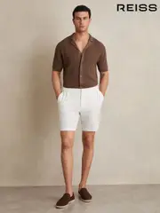 Reiss White Deck Drawstring Chino Shorts (AP8533) | $180