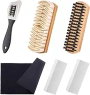 [Boao] 6 Pcs Suede and Nubuck Brush Kit and Eraser Set for Cleaning Shoes Boots High Heels, As the Pictures Show, as the pictures show